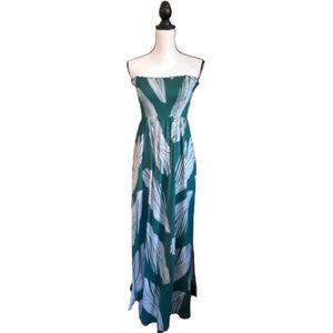 BCBGMaxAzria Palm Strapless Tube Top Maxi Dress